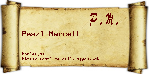 Peszl Marcell névjegykártya